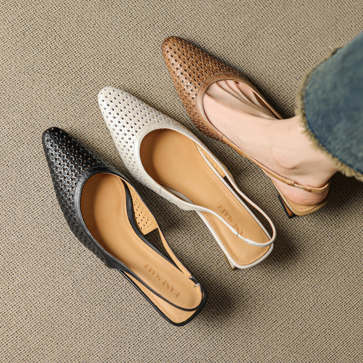 Aden Genuine Leather Slingbacks