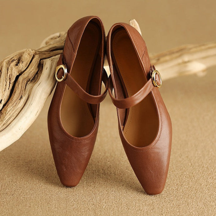 Nyssa Genuine Leather Heels