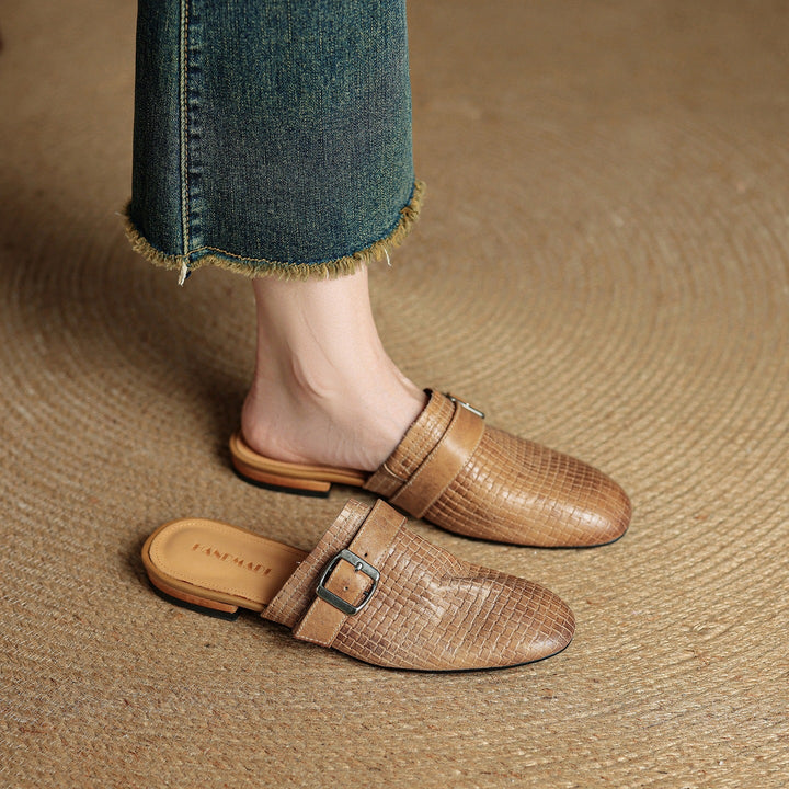 Sofia Genuine Leather Mules