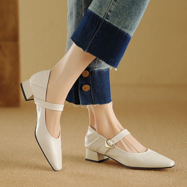 Nyssa Genuine Leather Heels