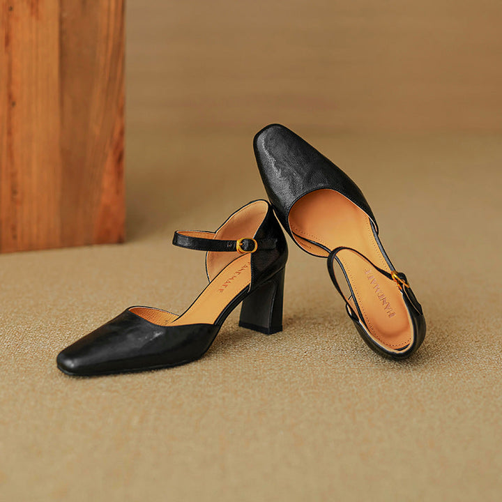 Alethea Genuine Leather Heels