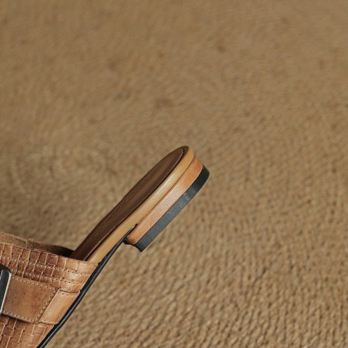 Sofia Genuine Leather Mules