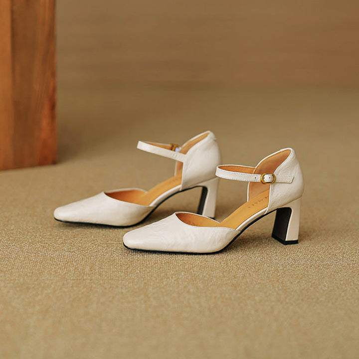 Alethea Genuine Leather Heels