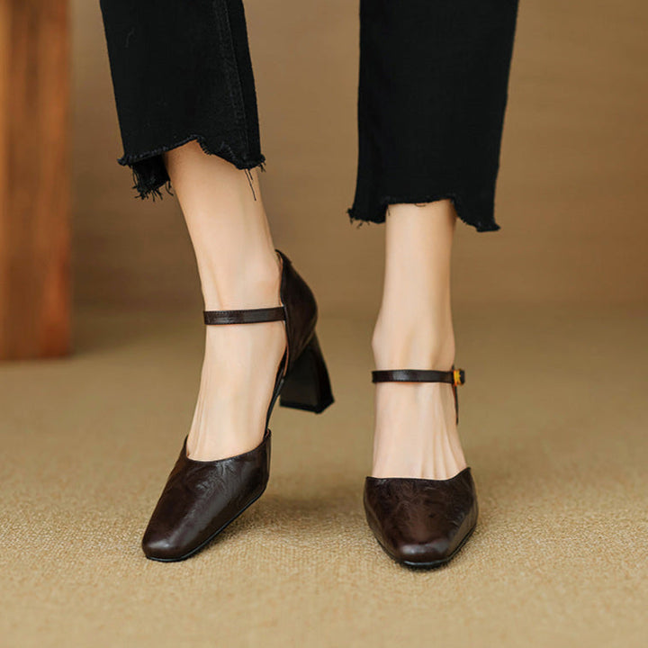 Alethea Genuine Leather Heels