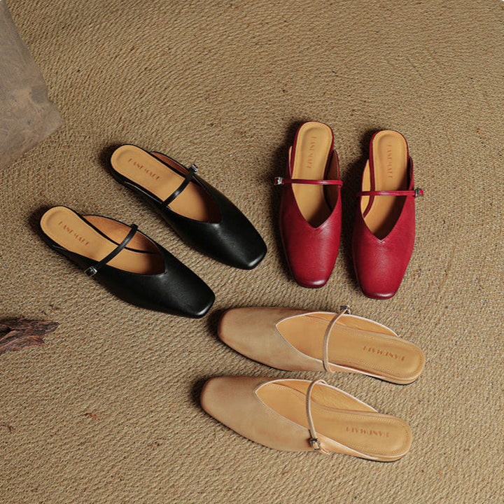Marisol Genuine Leather Mules