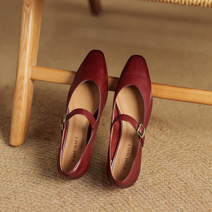 Livia Genuine Leather Heels