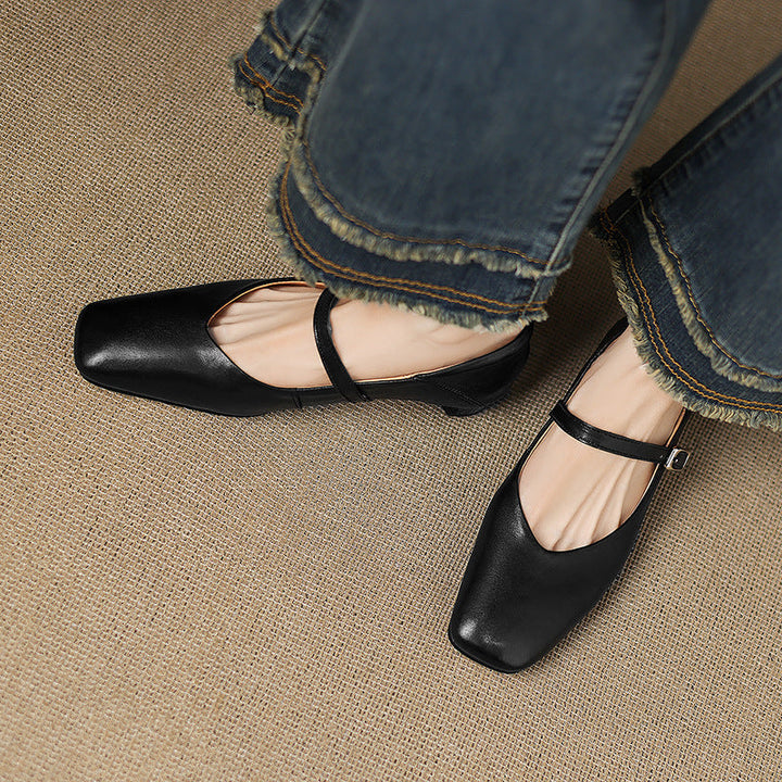 Athea Genuine Leather Flats