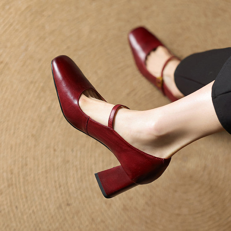 Sophia Genuine Leather Heels