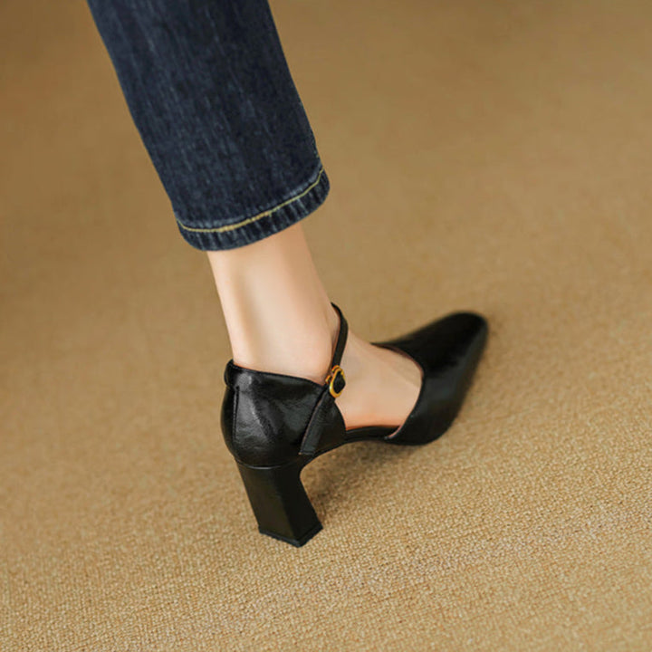 Alethea Genuine Leather Heels