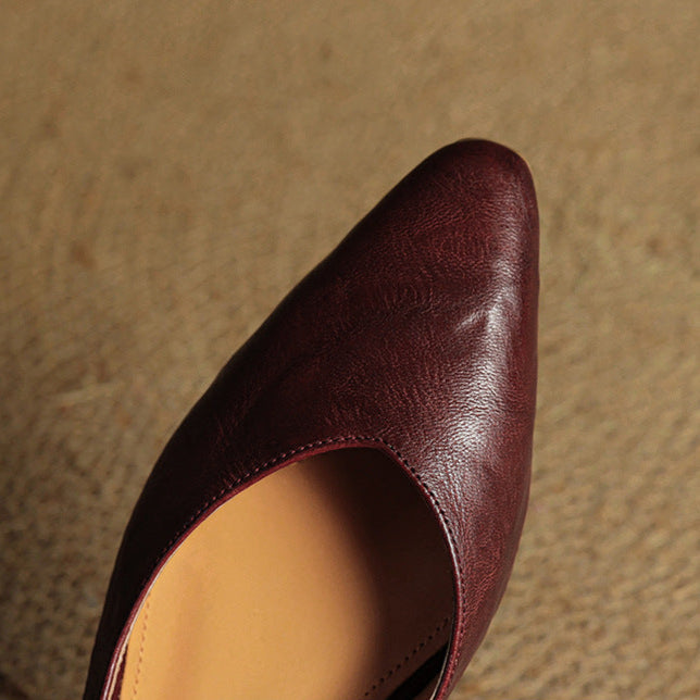 Cadie Genuine Leather Slingbacks