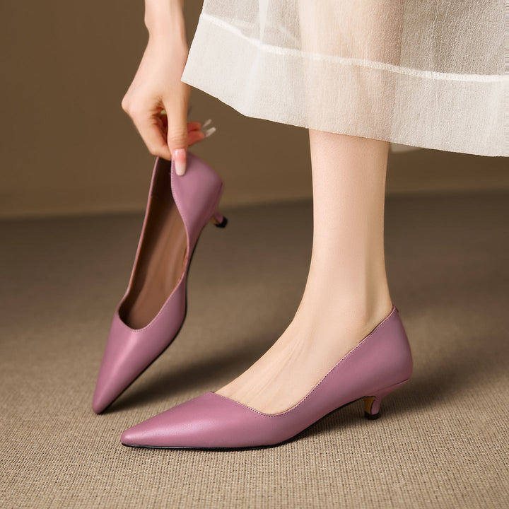 Elyse Genuine Leather Heels