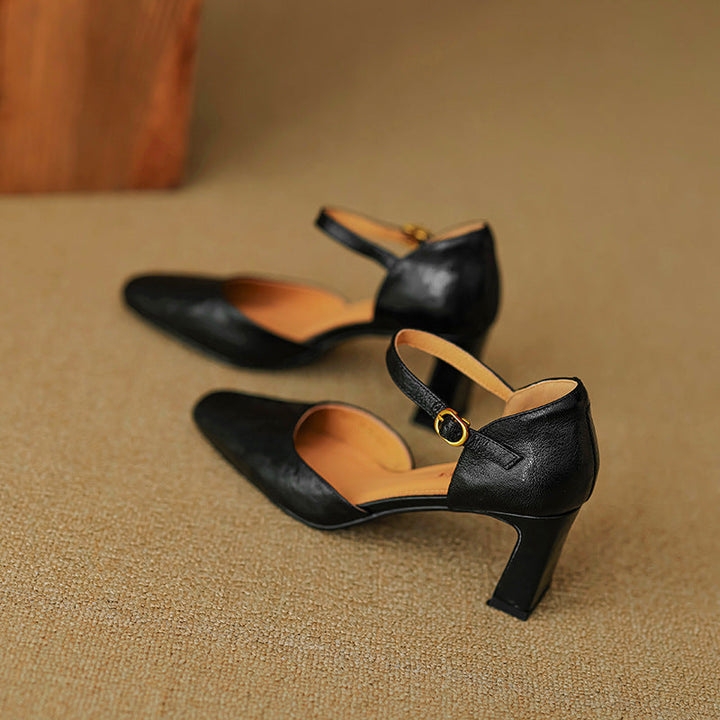 Alethea Genuine Leather Heels