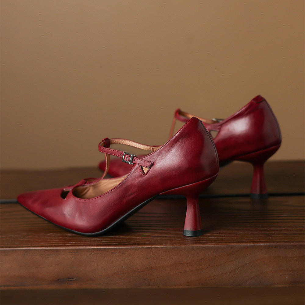 Marcele Genuine Leather Pumps