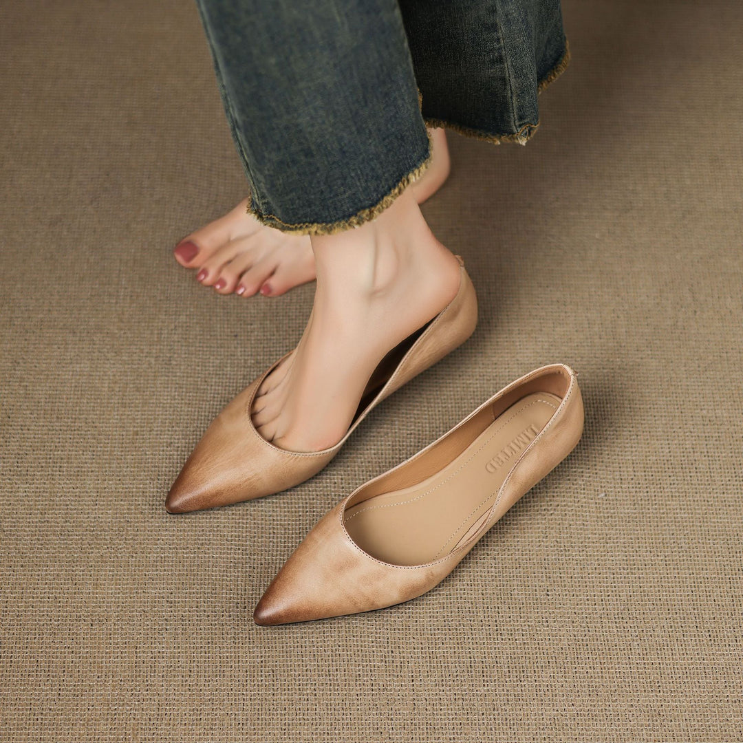 Meya Genuine Leather Flats