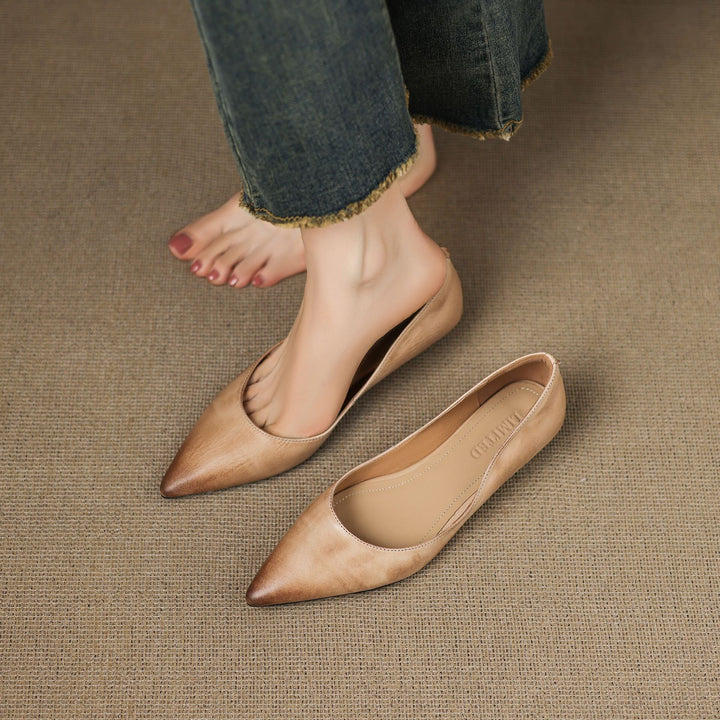 Meya Genuine Leather Flats