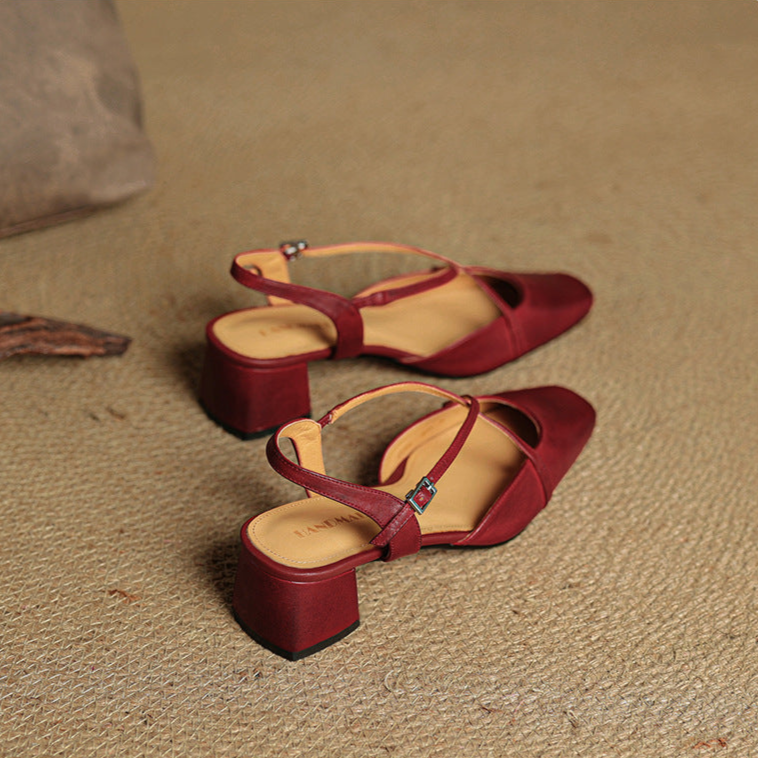 Luita Genuine Leather Heels