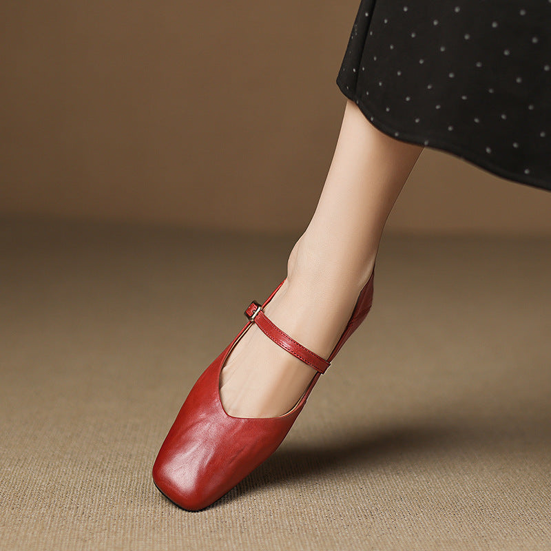 Athea Genuine Leather Flats