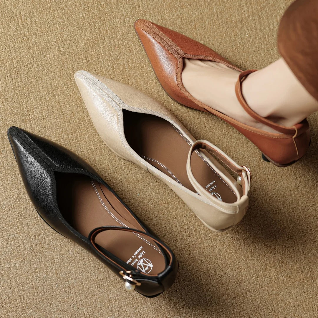 Mava Genuine Leather Heels