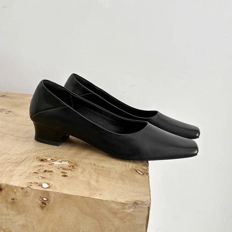 Calyan Genuine Leather Pumps