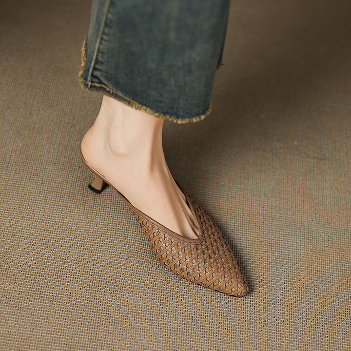 Olivia Genuine Leather Mules