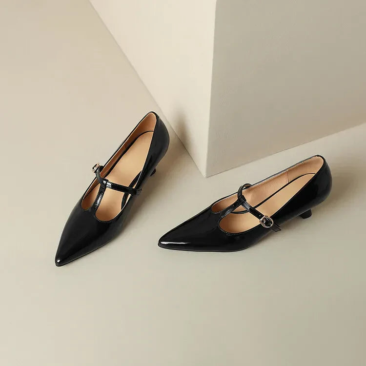 Ileen Genuine Leather Heels