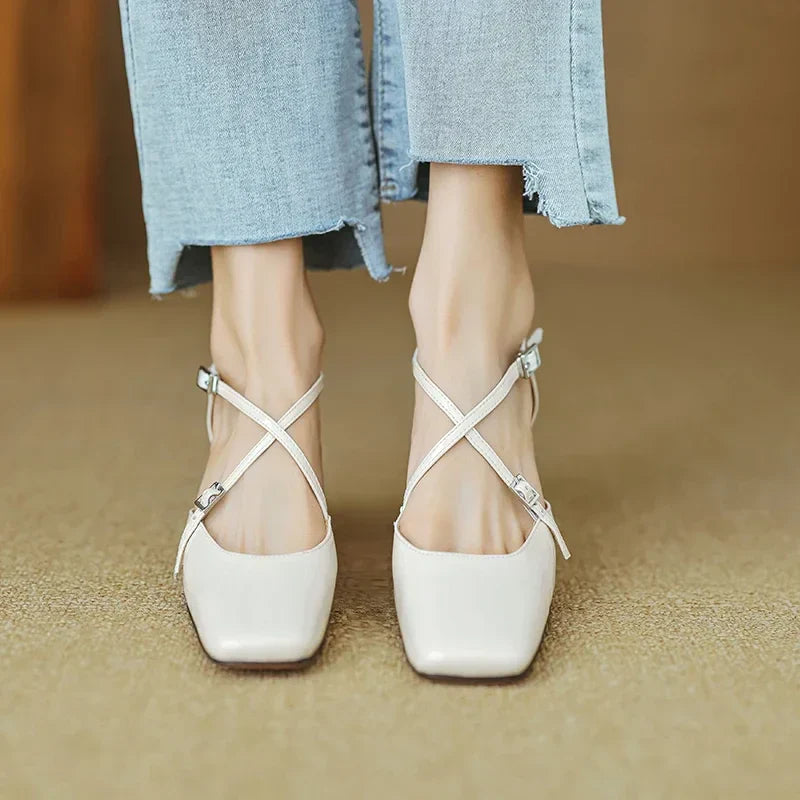 Lilian Genuine Leather Heels