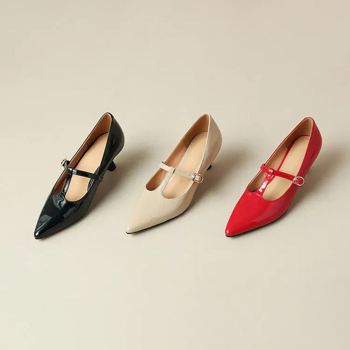 Ileen Genuine Leather Heels