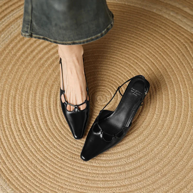 Katie Genuine Leather Slingbacks