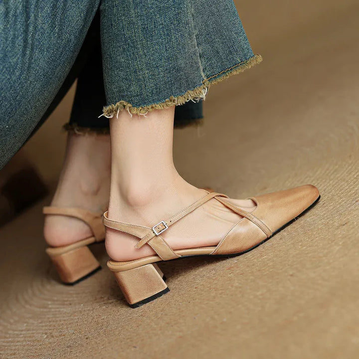 Meloni Genuine Leather Heels