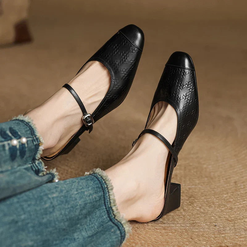 Edda Genuine Leather Mules