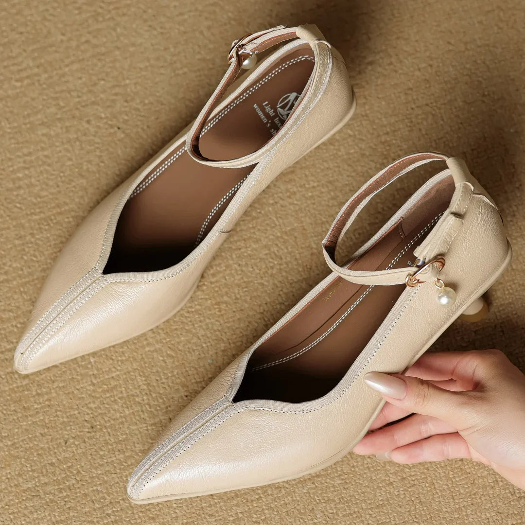 Mava Genuine Leather Heels