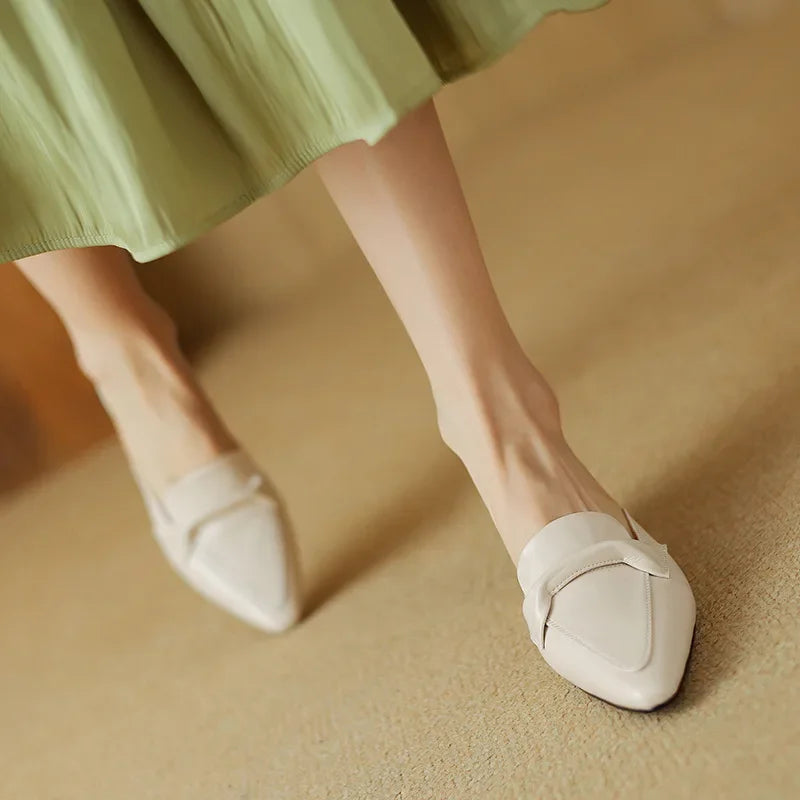 Alaya Genuine Leather Mules