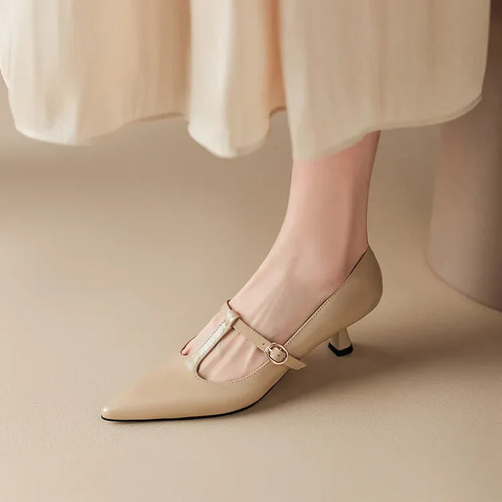 Ileen Genuine Leather Heels