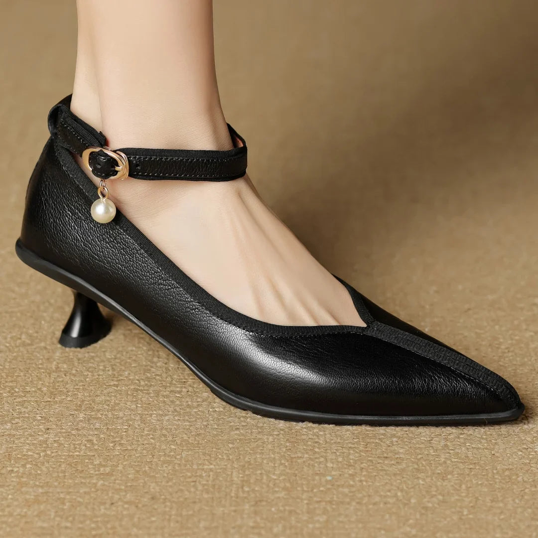 Mava Genuine Leather Heels