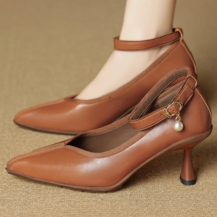 Mava Genuine Leather Heels