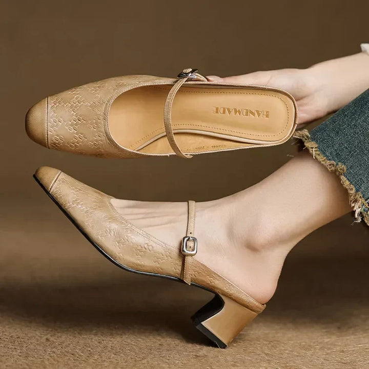 Edda Genuine Leather Mules