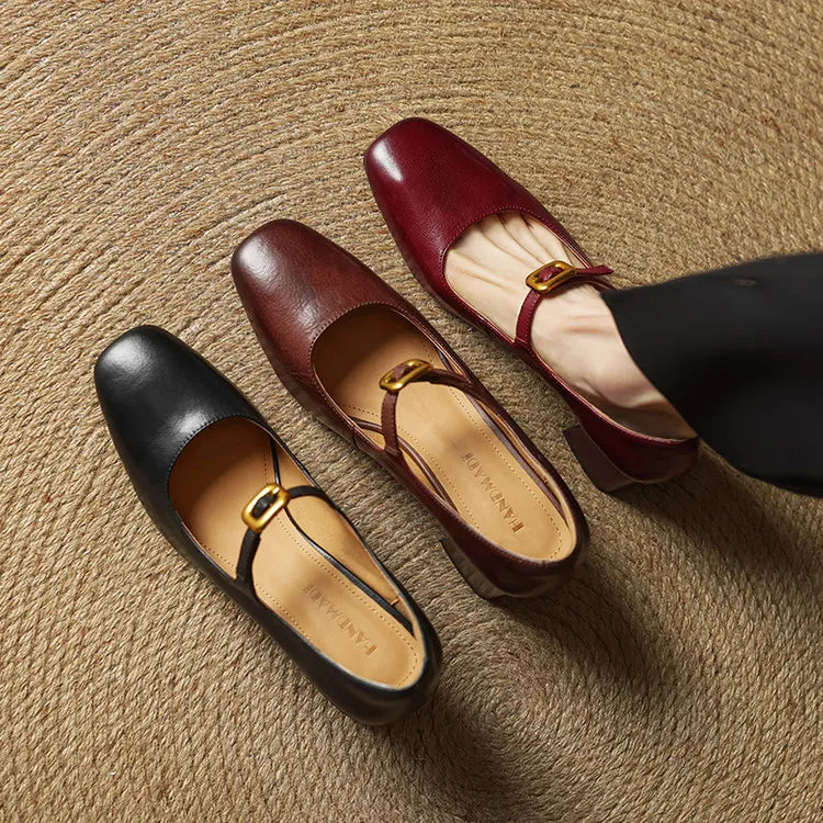 Luisa Genuine Leather Heels