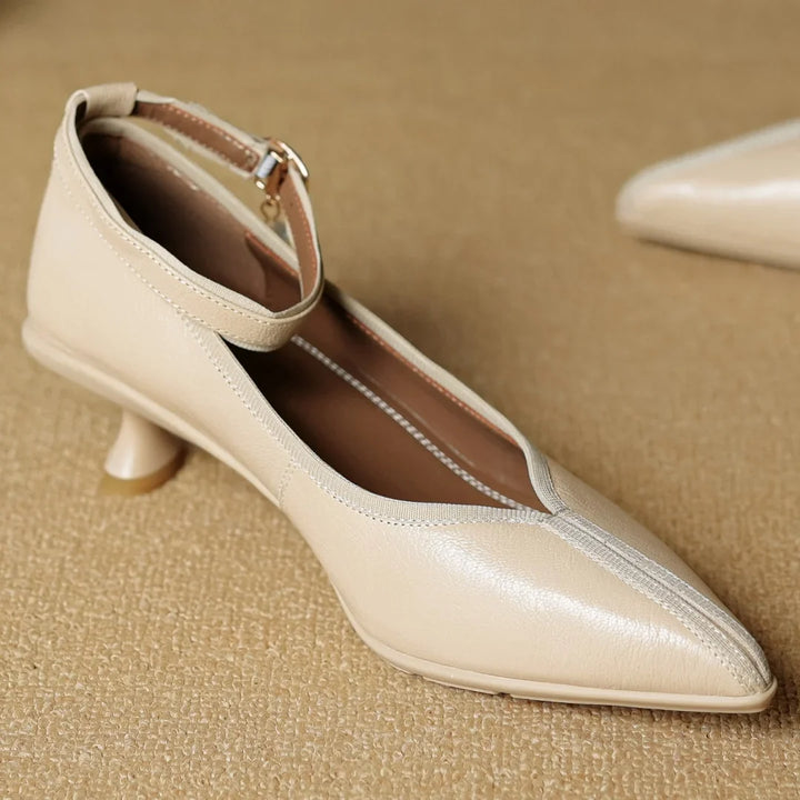 Mava Genuine Leather Heels