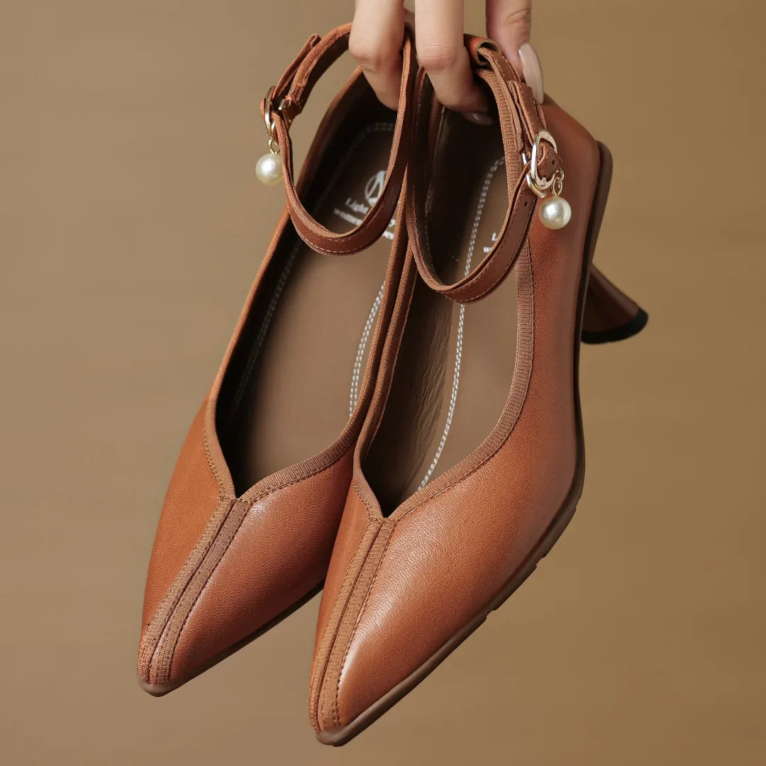 Mava Genuine Leather Heels