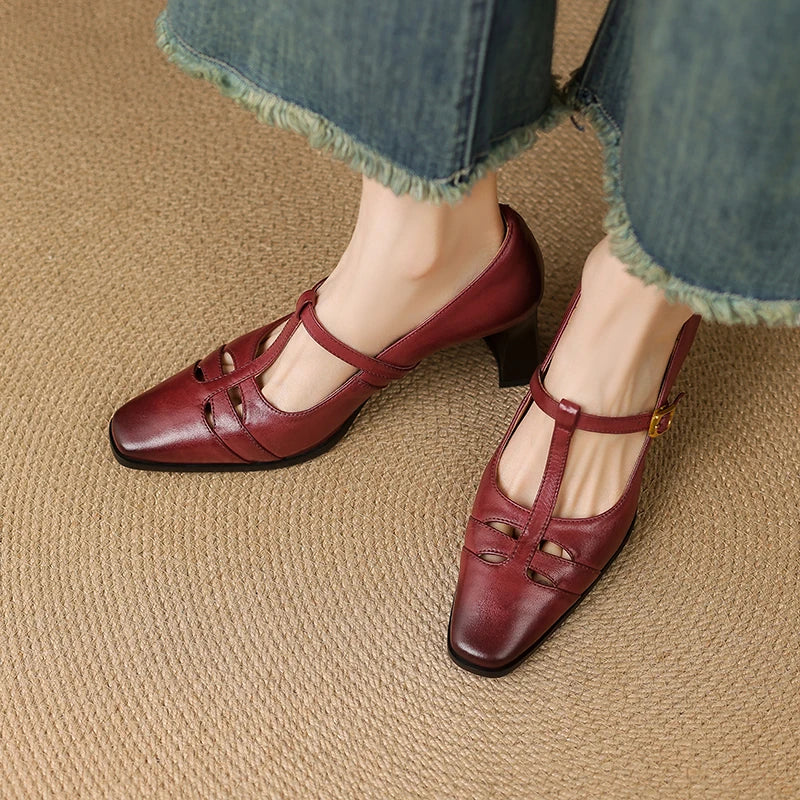 Marie Genuine Leather Heels