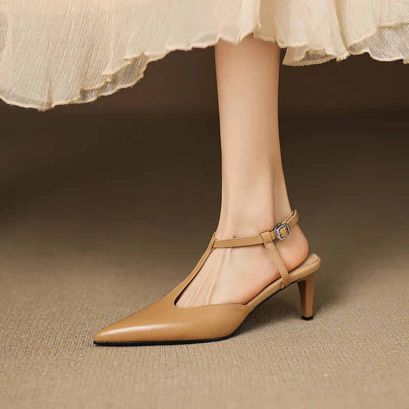 Vaila Genuine Leather Heels