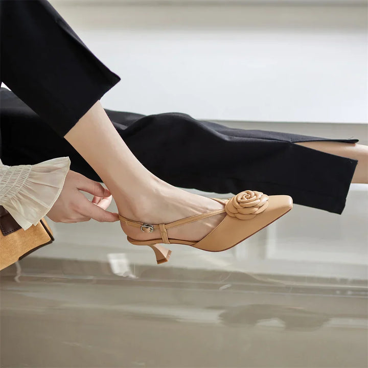 Roselle Genuine Leather Slingbacks