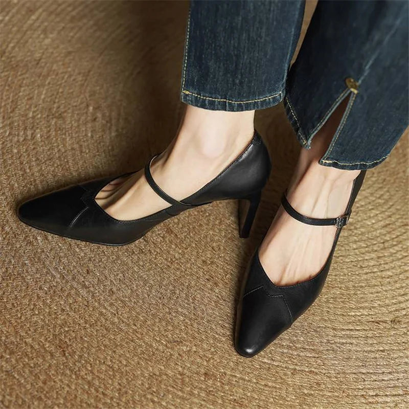 Ivy Genuine Leather Heels