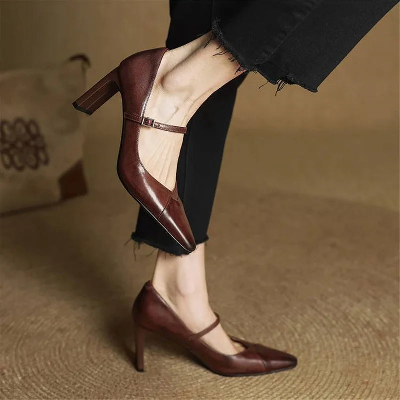 Ivy Genuine Leather Heels