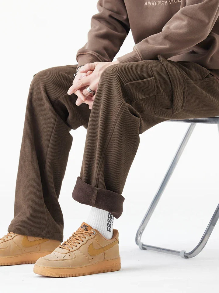 Corduroy Fleece-Lined Pants