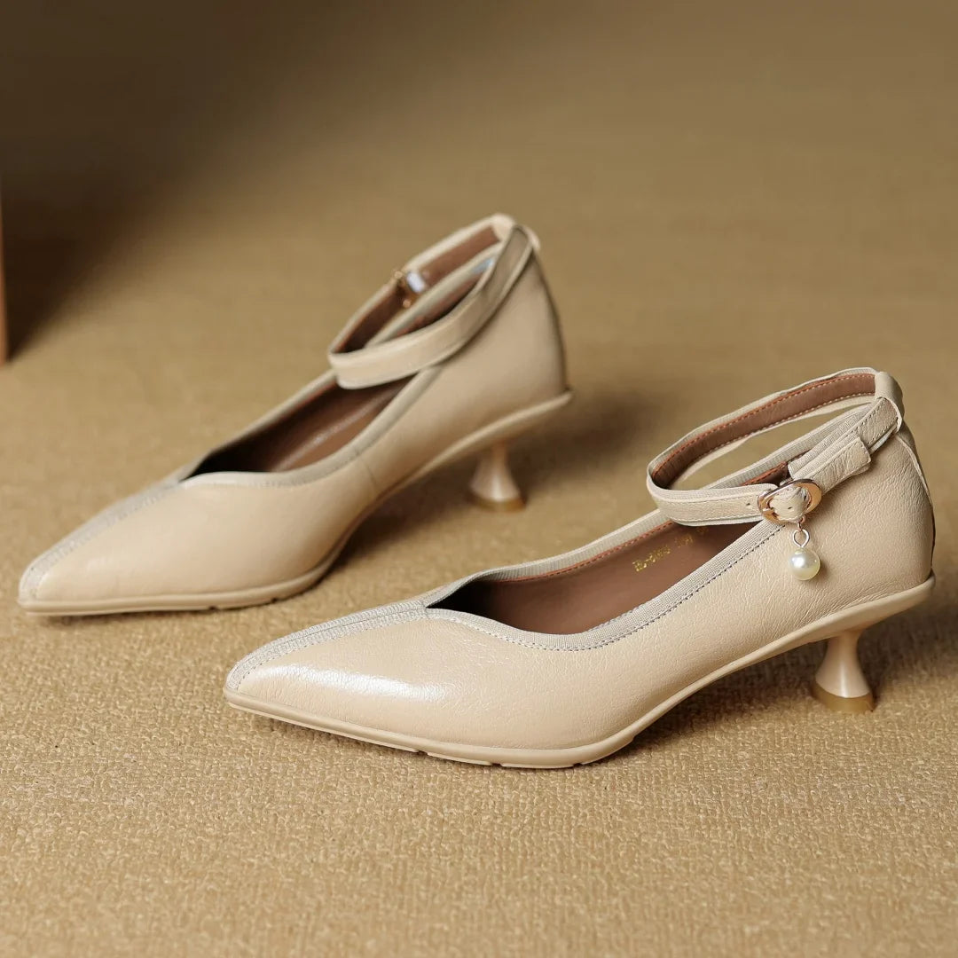 Mava Genuine Leather Heels