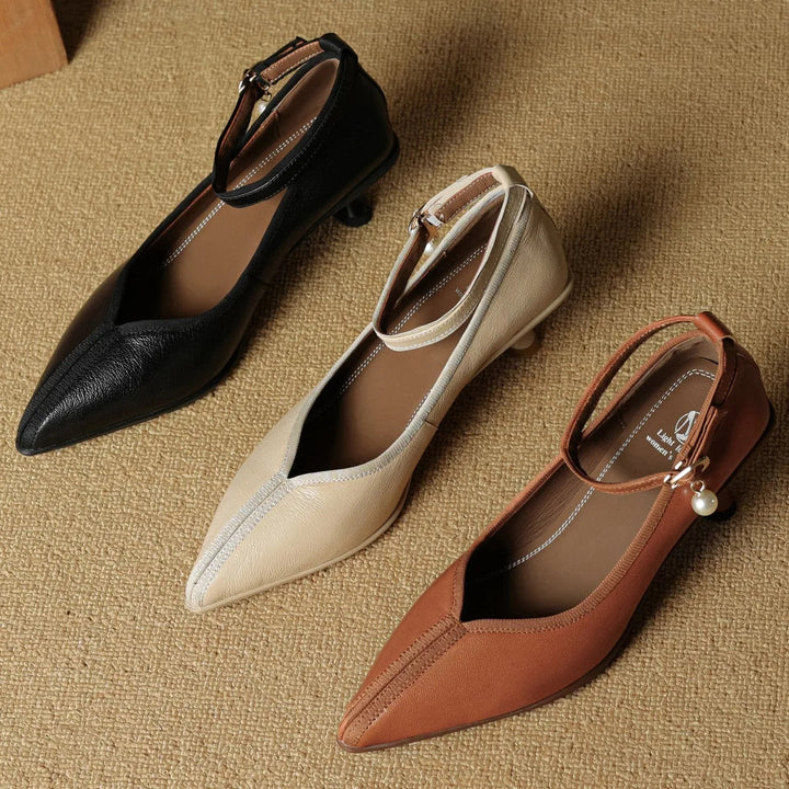 Mava Genuine Leather Heels