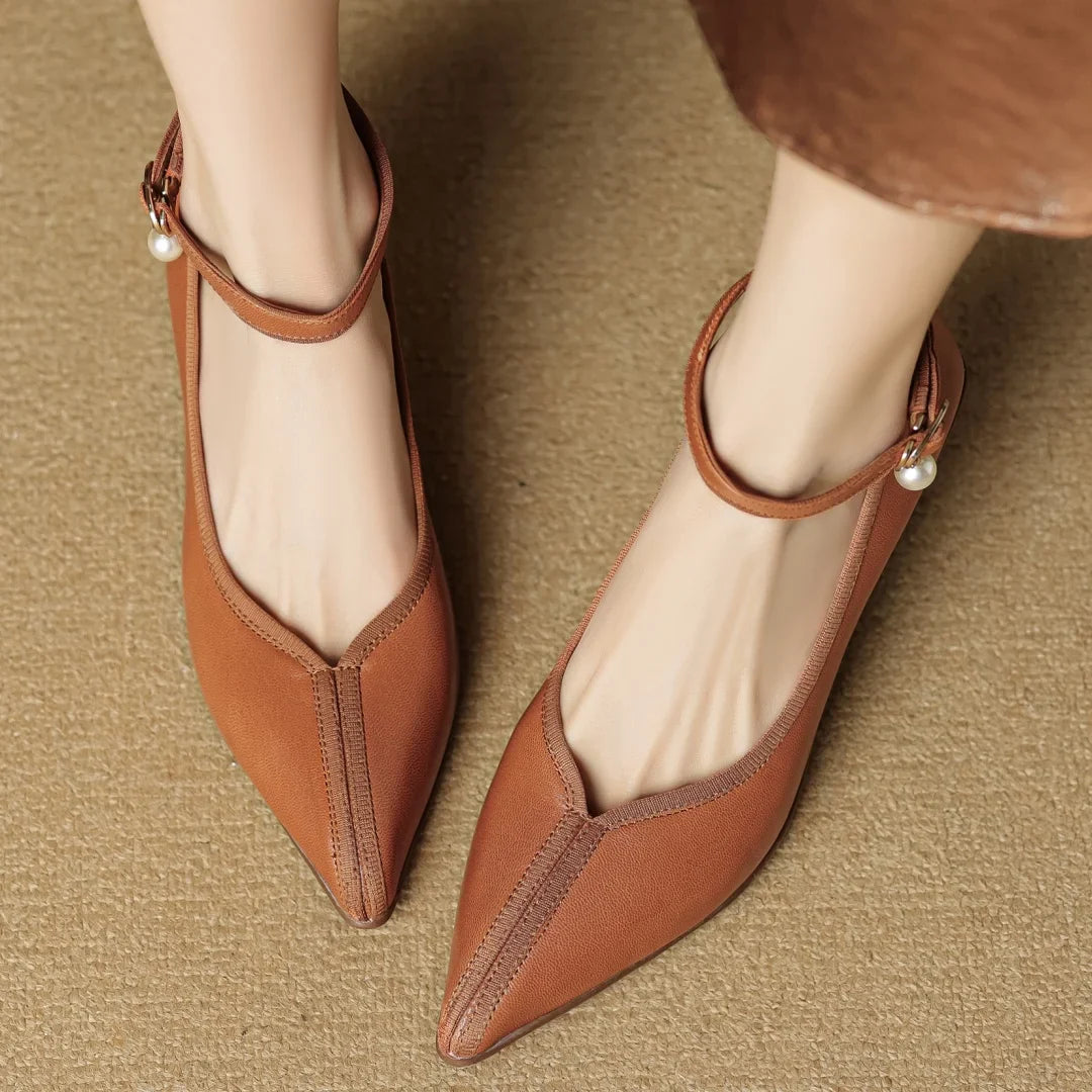 Mava Genuine Leather Heels