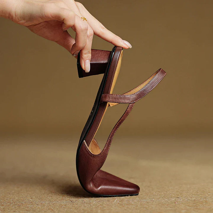 Neera Genuine Leather Slingbacks