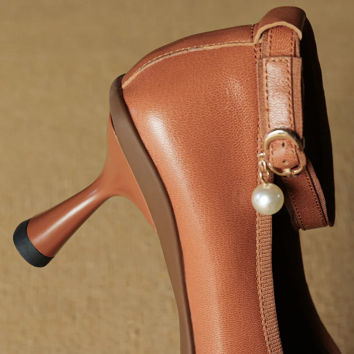 Mava Genuine Leather Heels